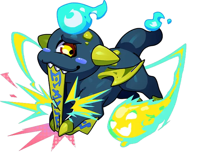 Black Goblin Dragon Illustration · Base Hatch