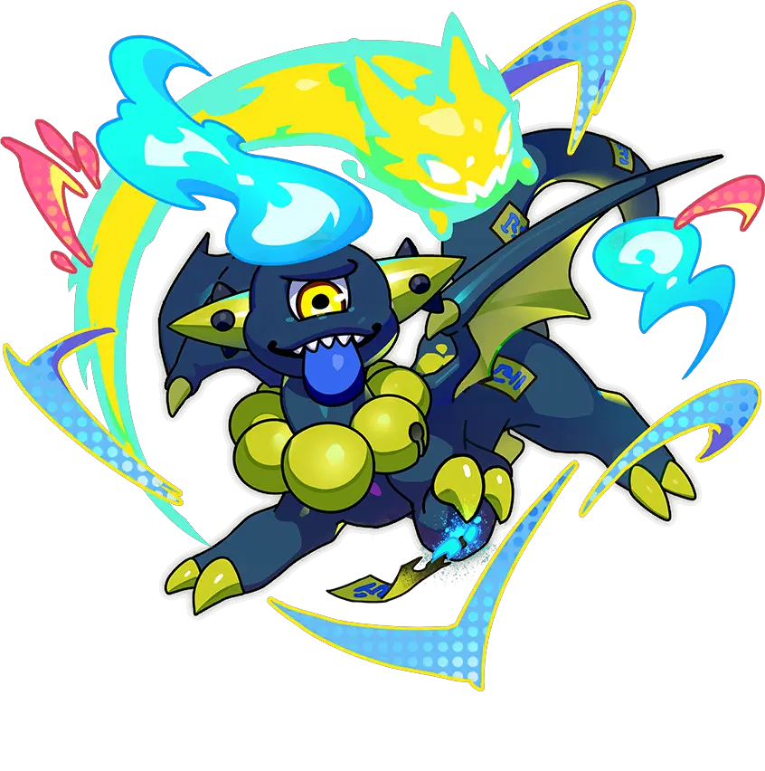 Black Goblin Dragon Illustration · Base Hatchling