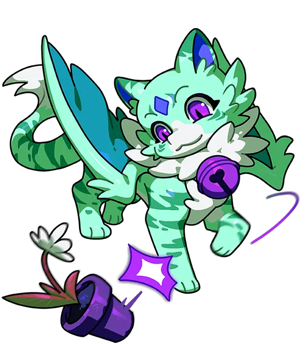 Cat Dragon Illustration · Chroma Hatchling