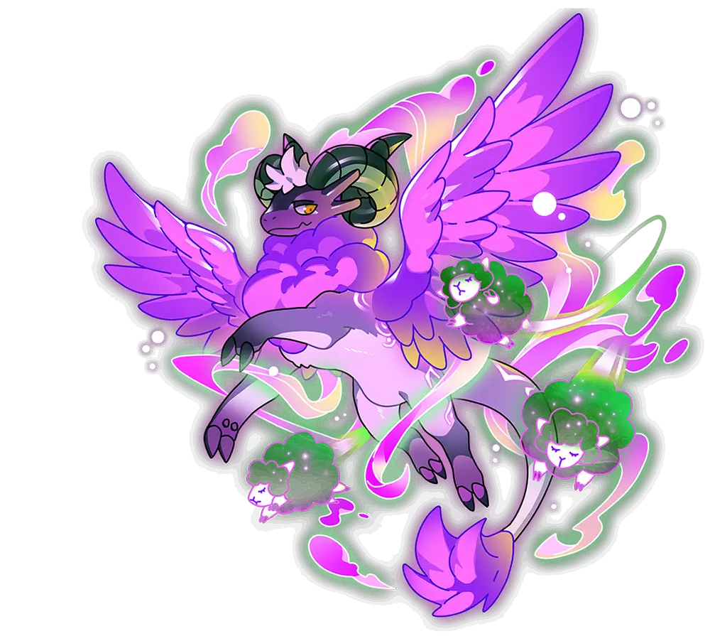Lamb Dragon Illustration · Chroma Adult