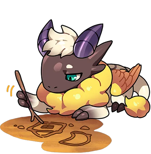 Lamb Dragon Illustration · Base Hatch