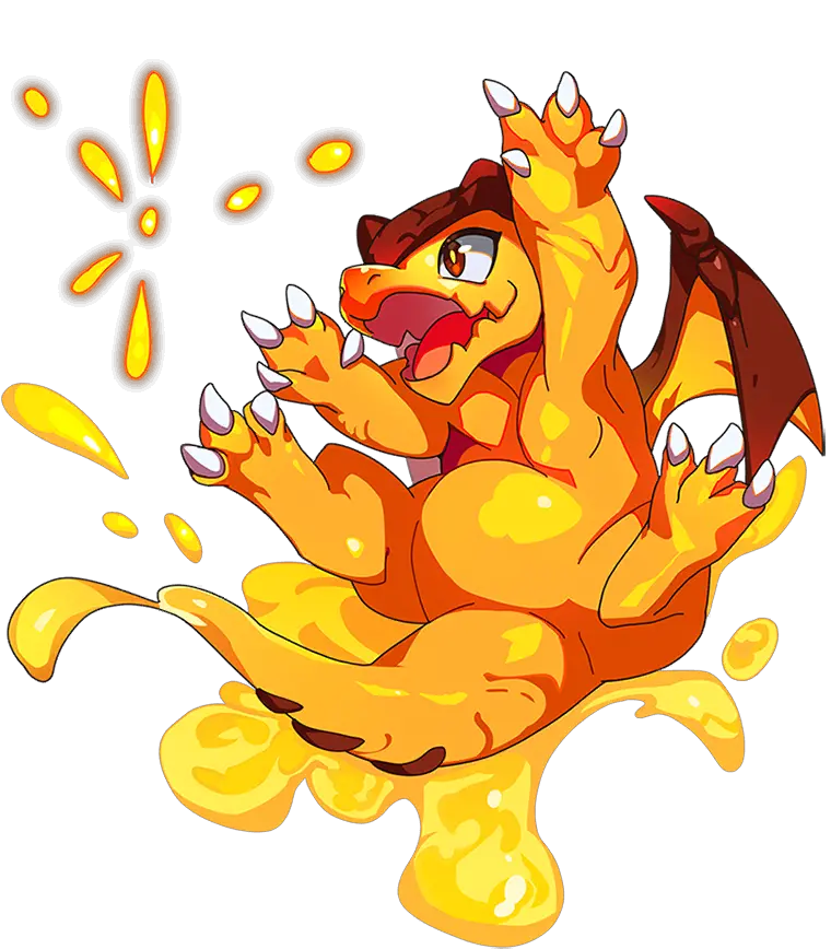Lava Dragon Illustration · Base Hatchling