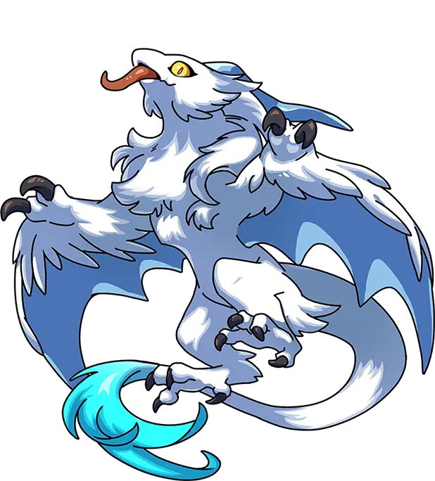 White Thunder Dragon Illustration · Base Hatchling