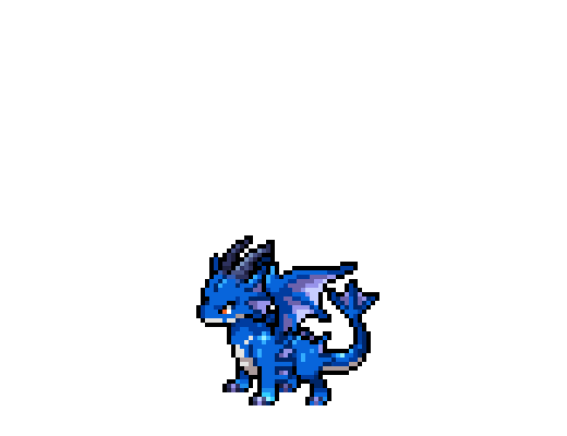 Aqua Dragon Pixel · Base Hatchling