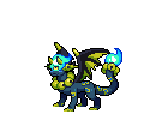 Black Goblin Dragon Pixel · Base Adult