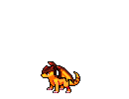 Lava Dragon Pixel · Base Hatchling