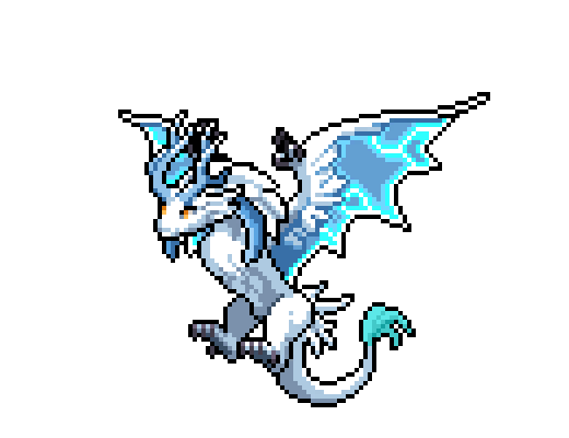 White Thunder Dragon Pixel · Base Adult