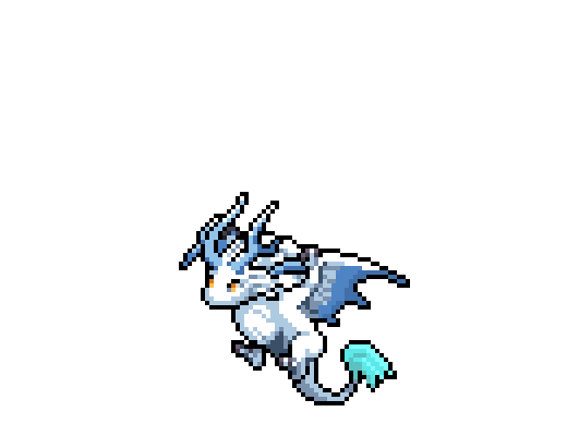 White Thunder Dragon Pixel · Base Hatchling